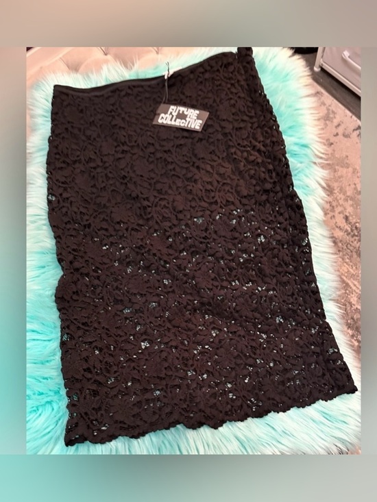Future Collective Dresses & Skirts - Lace Maxi Skirt With See Through Lace Bottom Sz LG FUTURE COLLECTIVE NEW!